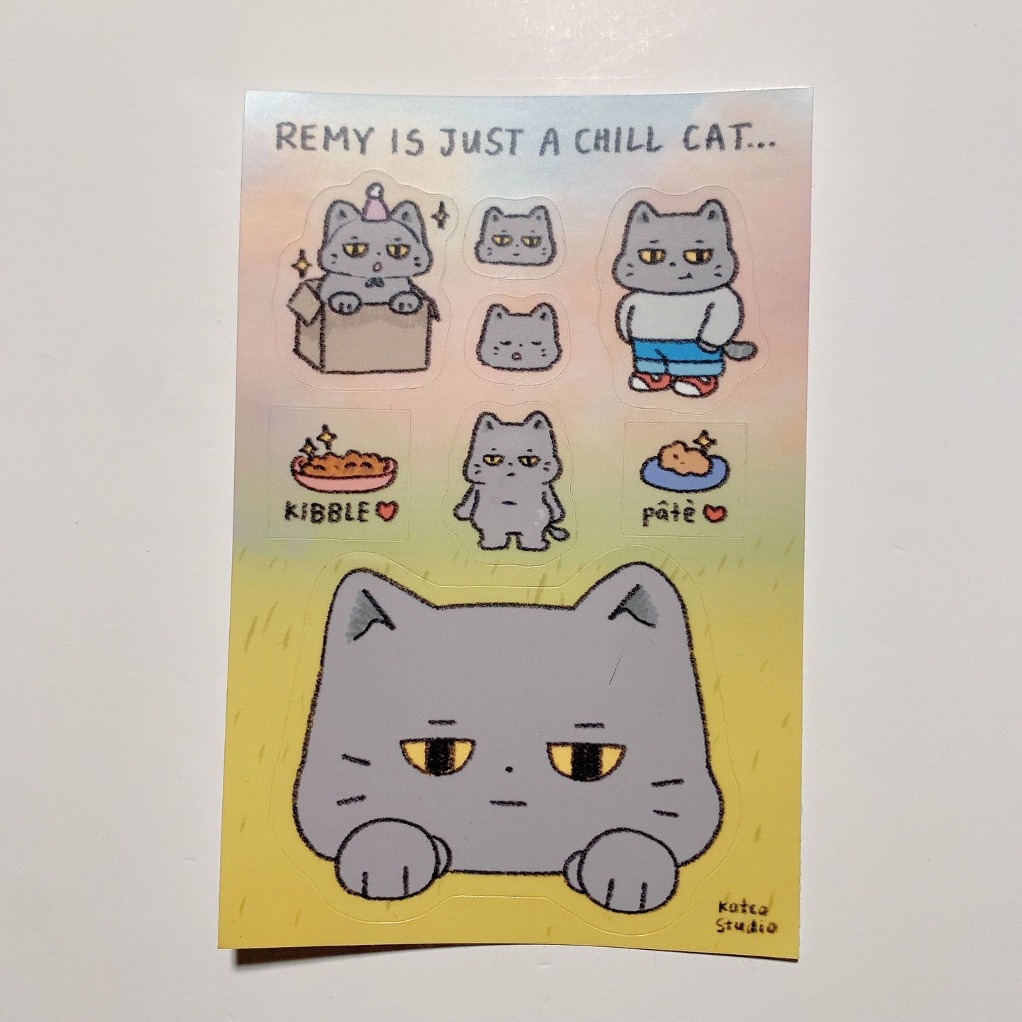 Remy is a Chill Cat Sticker Sheet