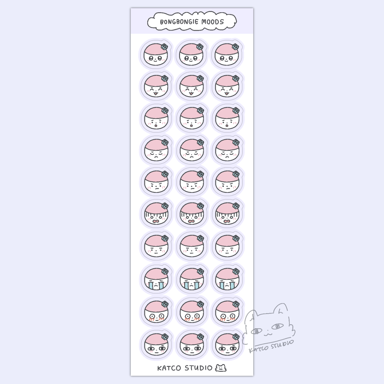 bongbongie moods svt journaling sticker sheet