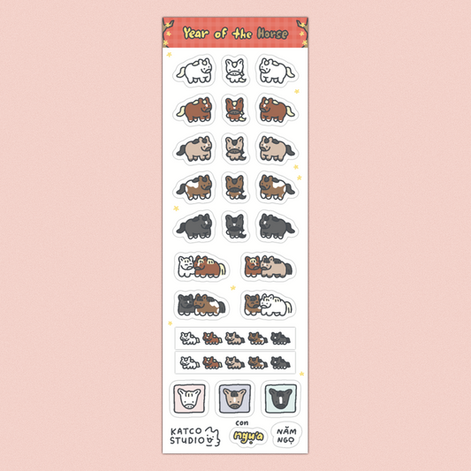 new years zodiac animals deco sticker sheet