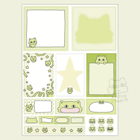 katco cats journaling sticker set