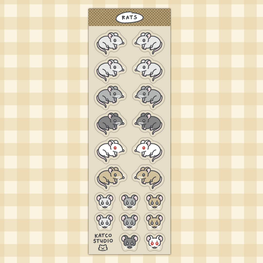 rats deco sticker sheet