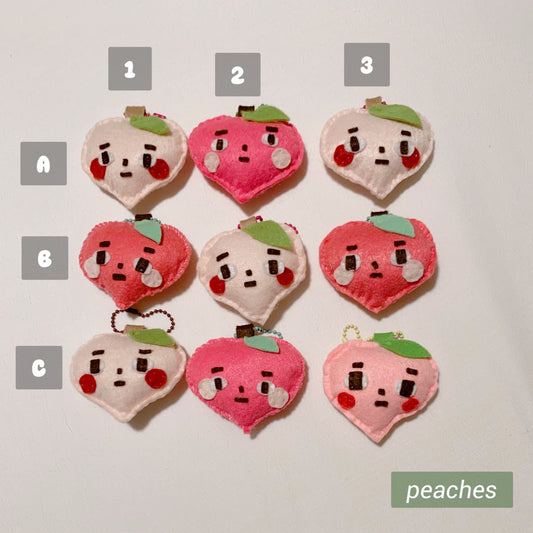 Peach - Judgemental Felt Keychains