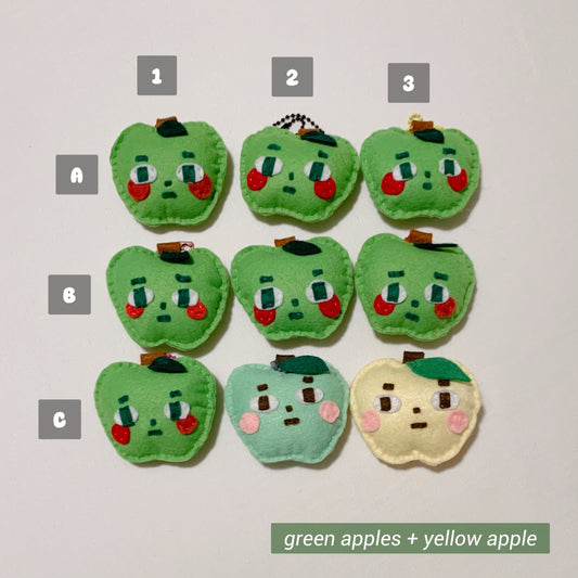 Green Apple - Judgemental Felt Keychains