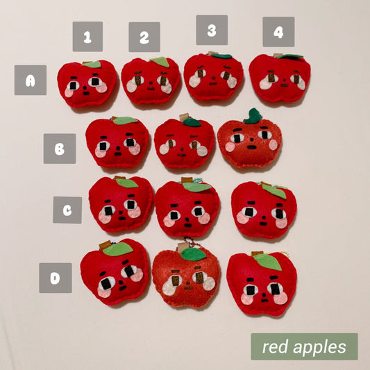 Apple - Judgemental Felt Keychains