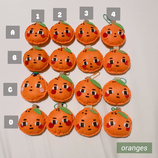 Orange - Judgemental Felt Keychains