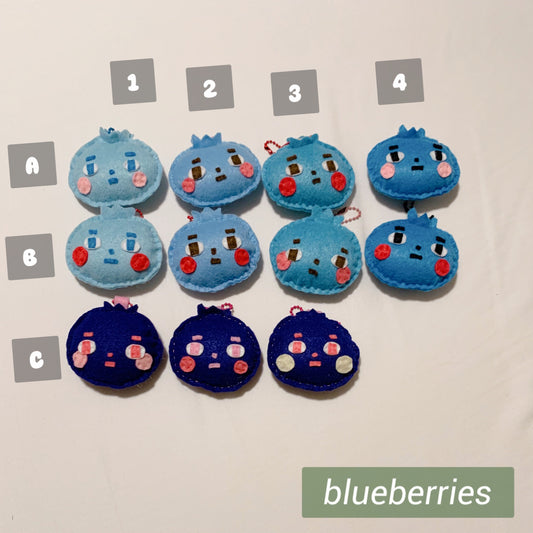 Blueberry - Judgemental Felt Keychains
