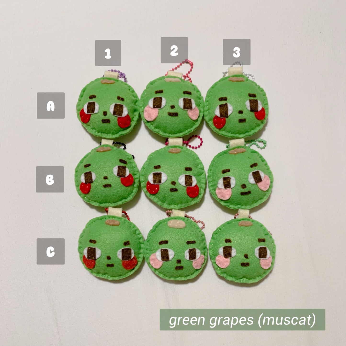 Green Grape - Judgemental Felt Keychains