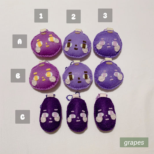 Grape - Judgemental Felt Keychains