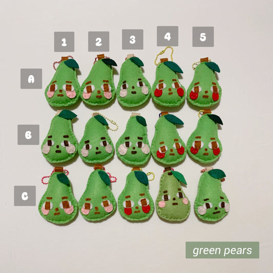 Pear - Judgemental Felt Keychains