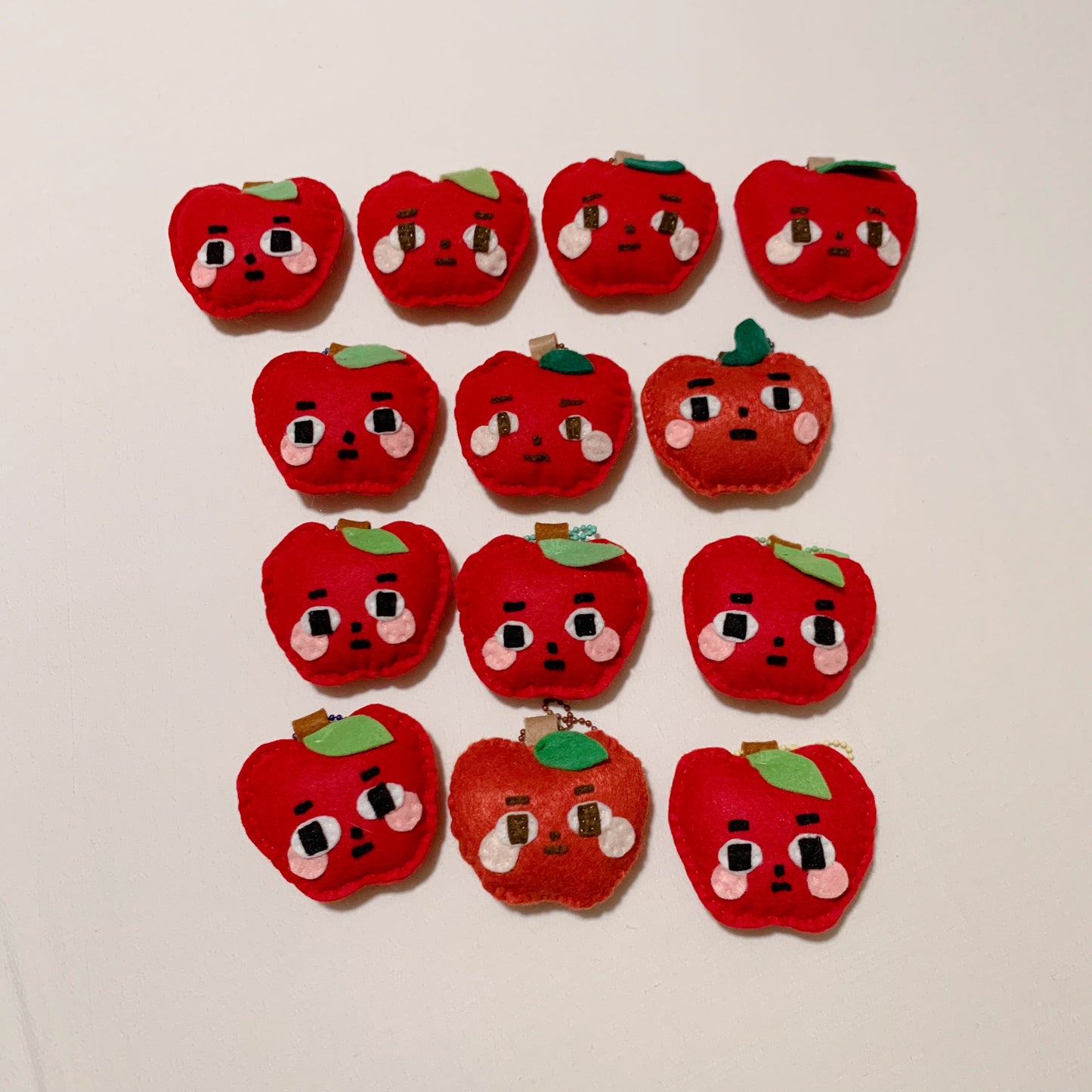 Apple - Judgemental Felt Keychains