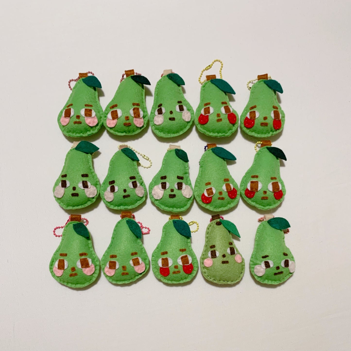 Pear - Judgemental Felt Keychains