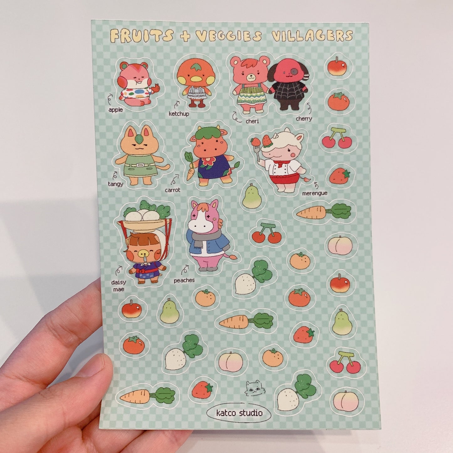 AC Fruits & Veggies Villagers Sticker Sheet