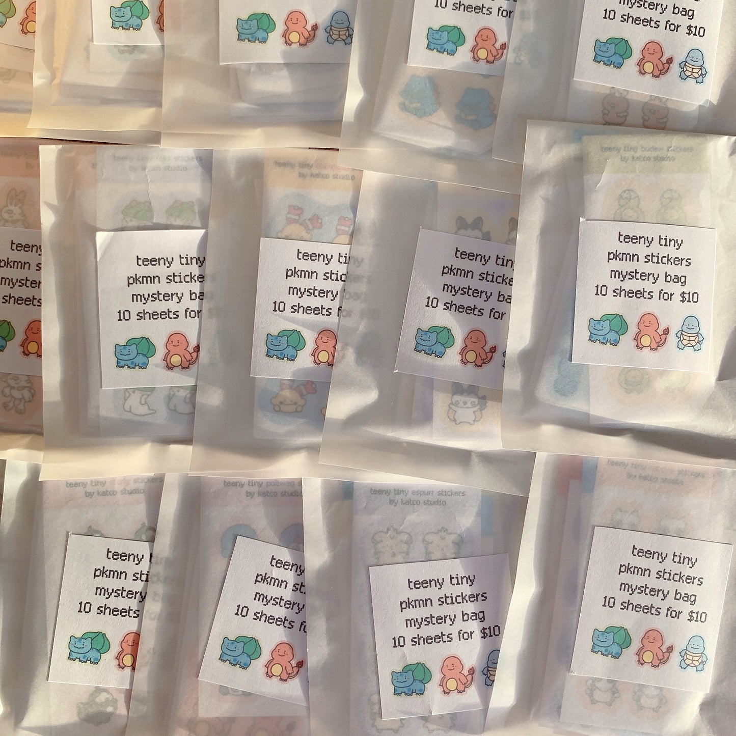 teeny tiny pokemon stickers (random pack)