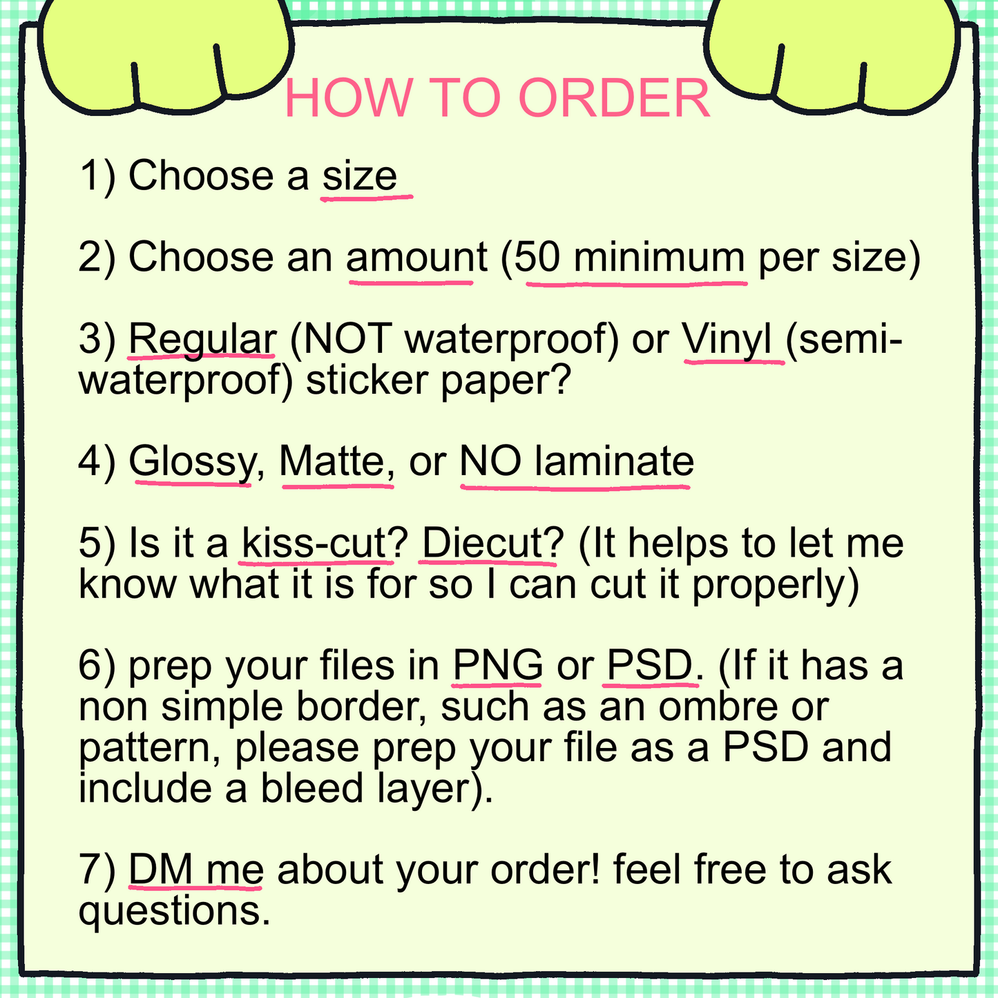 Custom Sticker Orders