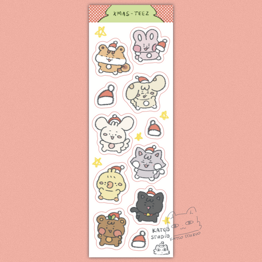 X-Mas aniteez deco sticker sheet
