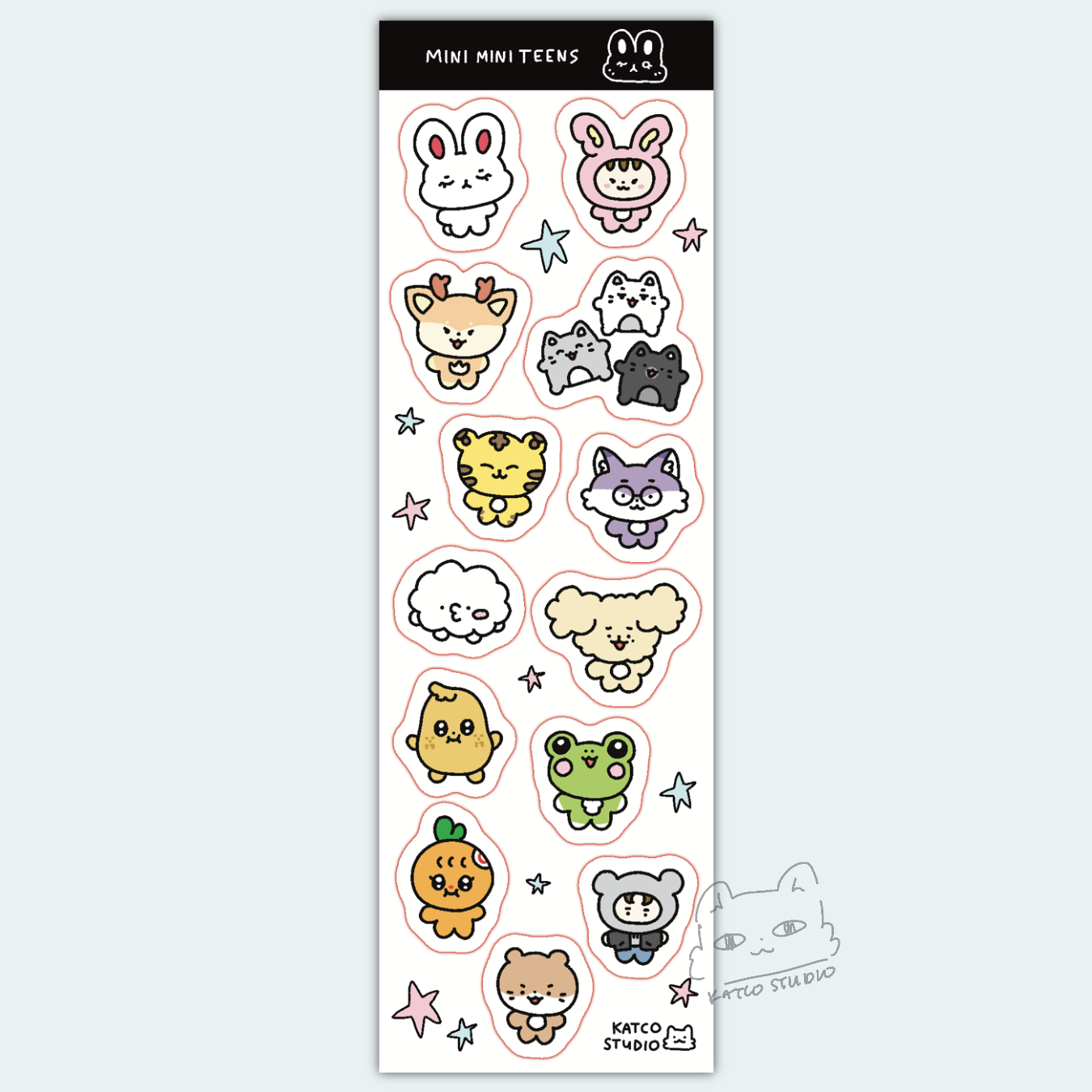 mini miniteen svt deco sticker sheet
