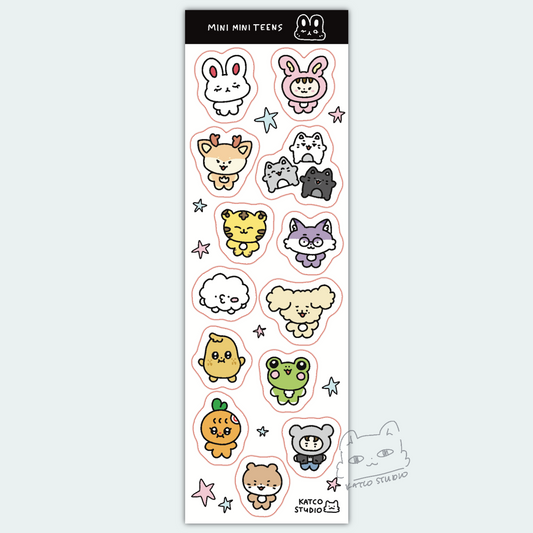 mini miniteen svt deco sticker sheet