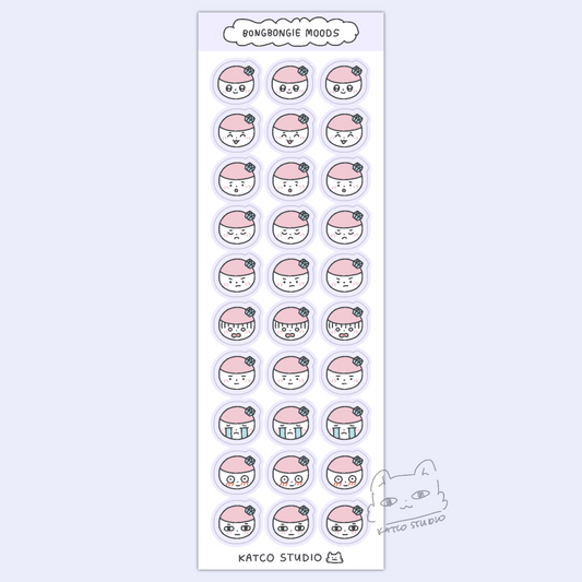 bongbongie moods svt journaling sticker sheet