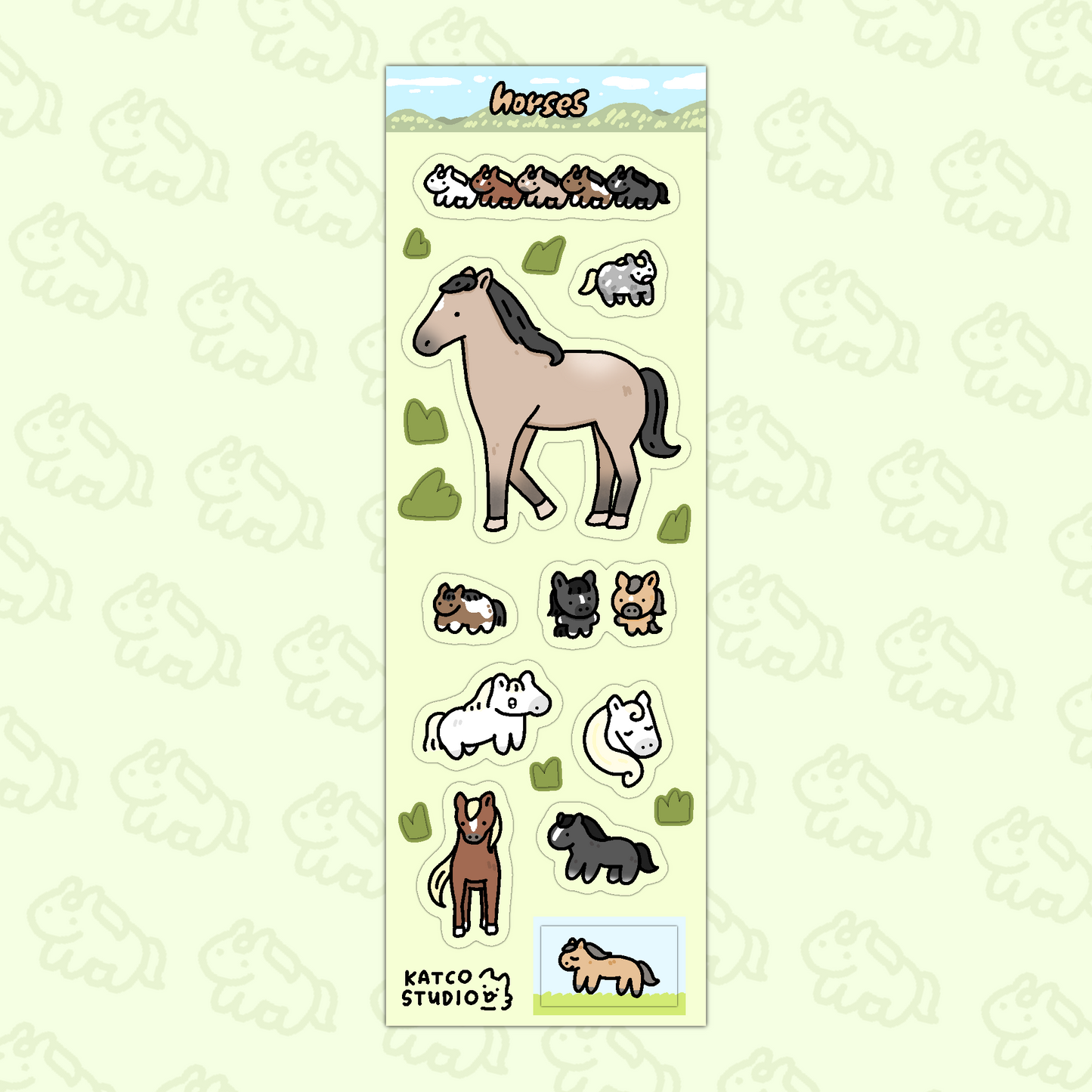 horse deco sticker sheet