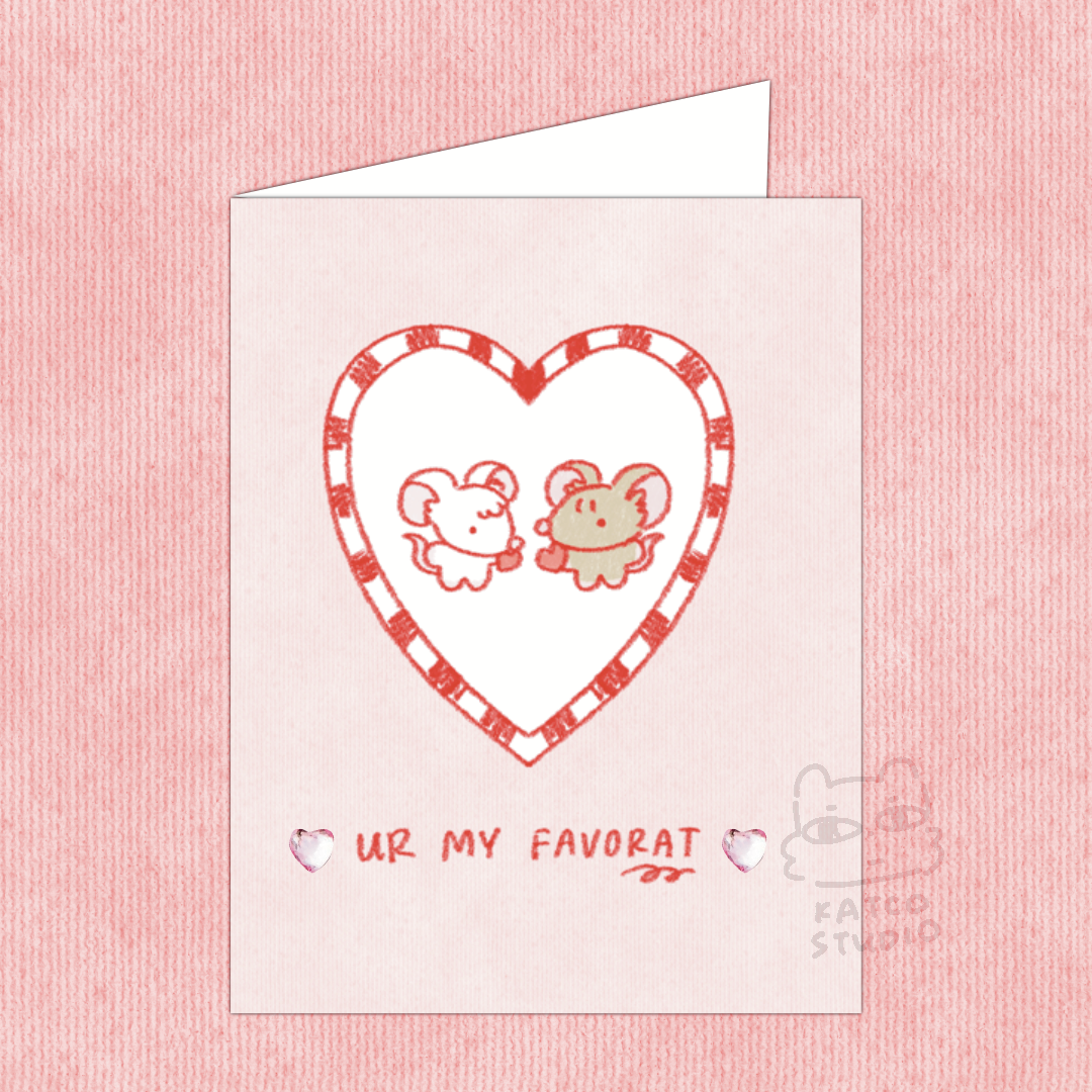 Rats Valentines Card