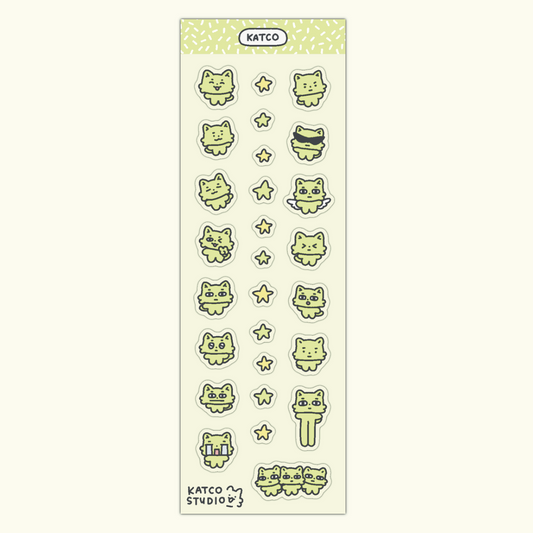 katco cats deco sticker sheet