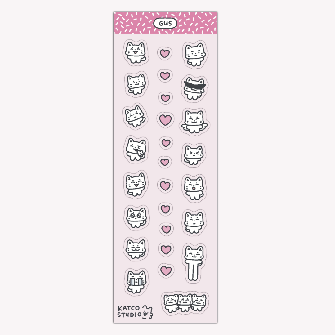 katco cats deco sticker sheet