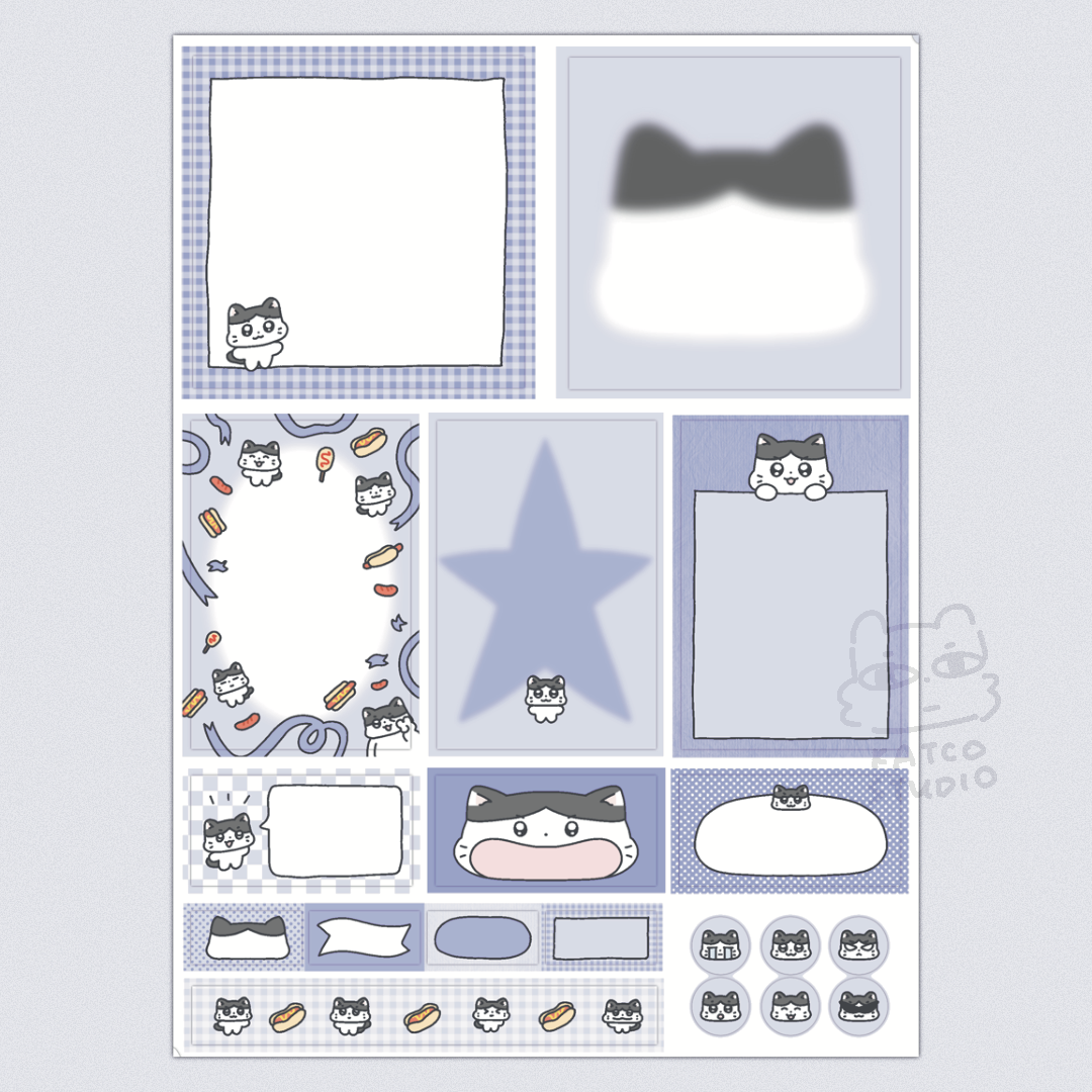 katco cats journaling sticker set