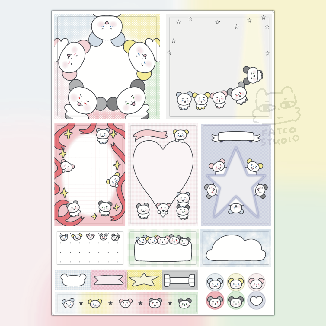 plave mmmm journaling sticker set