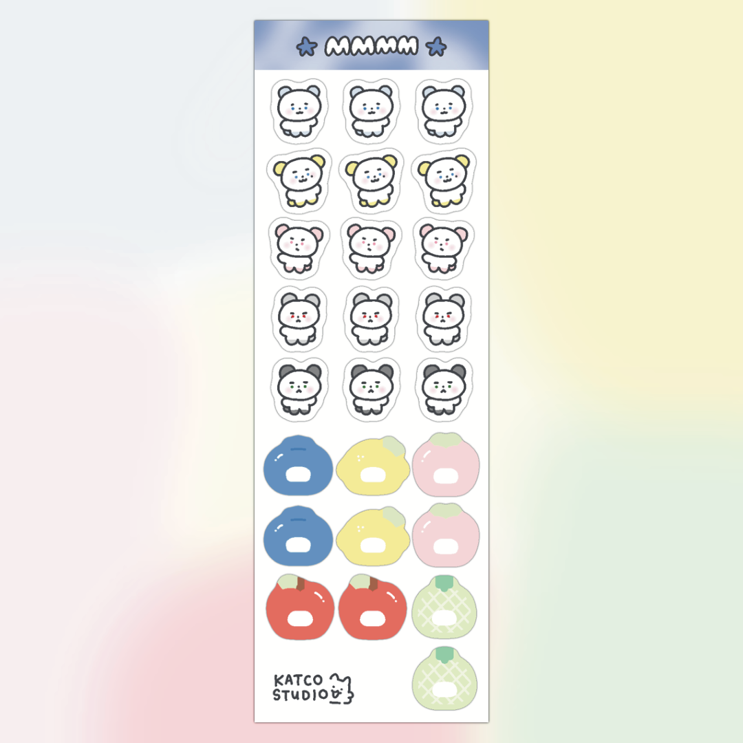 plave mmmm deco sticker sheet