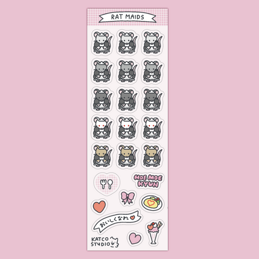 rat maids deco sticker sheet