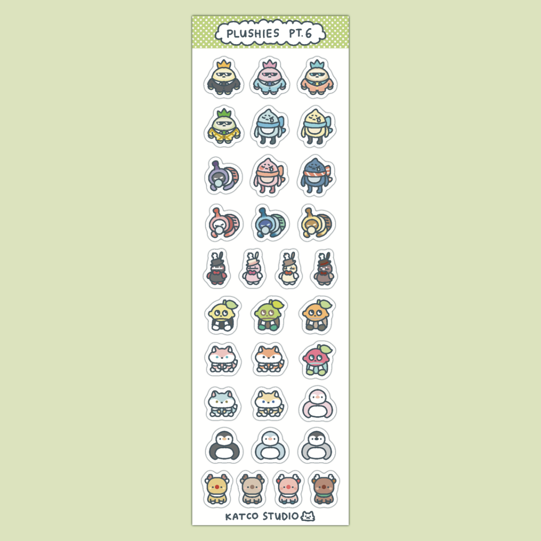 lads plushies deco sticker sheet