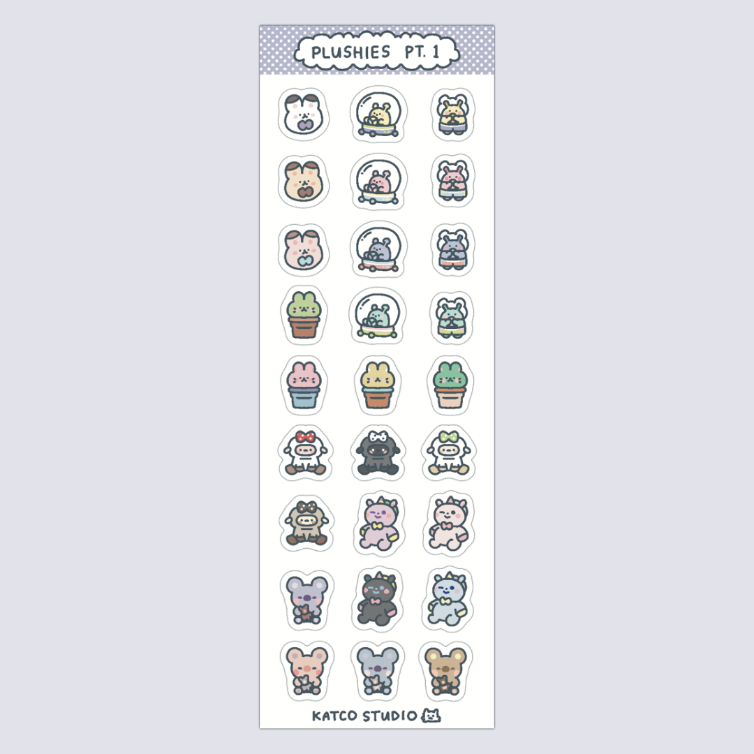 lads plushies deco sticker sheet