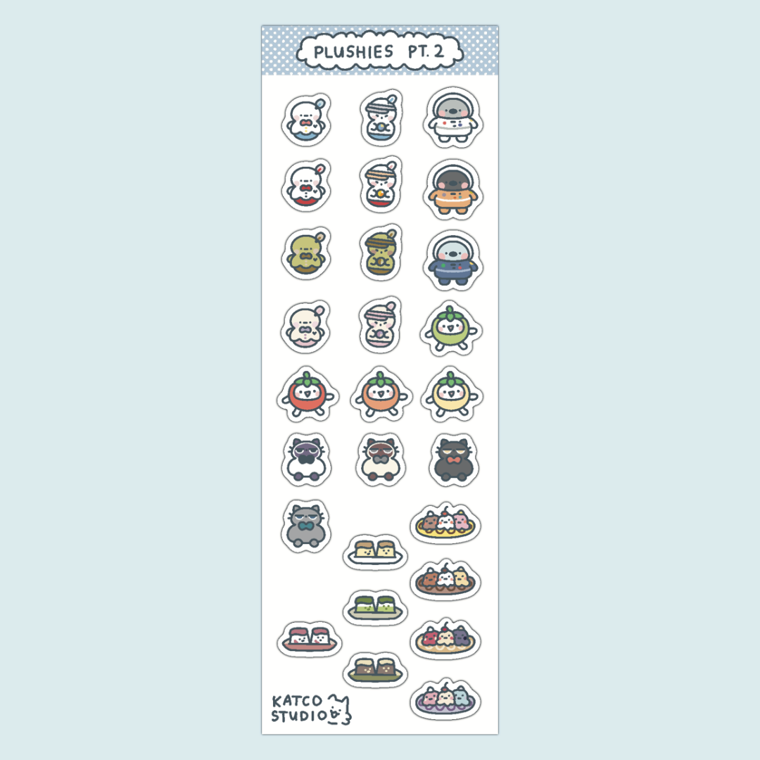 lads plushies deco sticker sheet