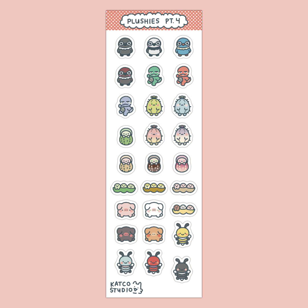 lads plushies deco sticker sheet