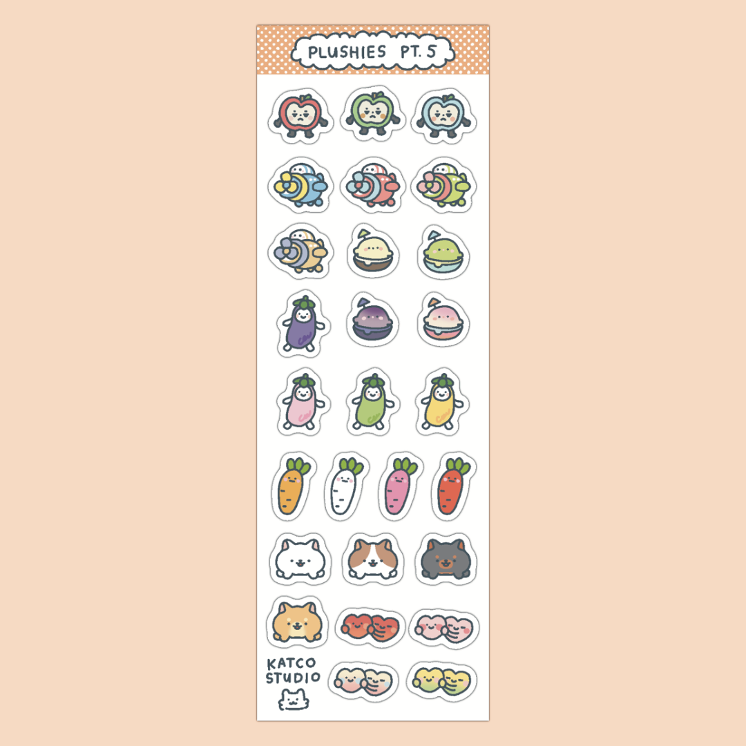 lads plushies deco sticker sheet