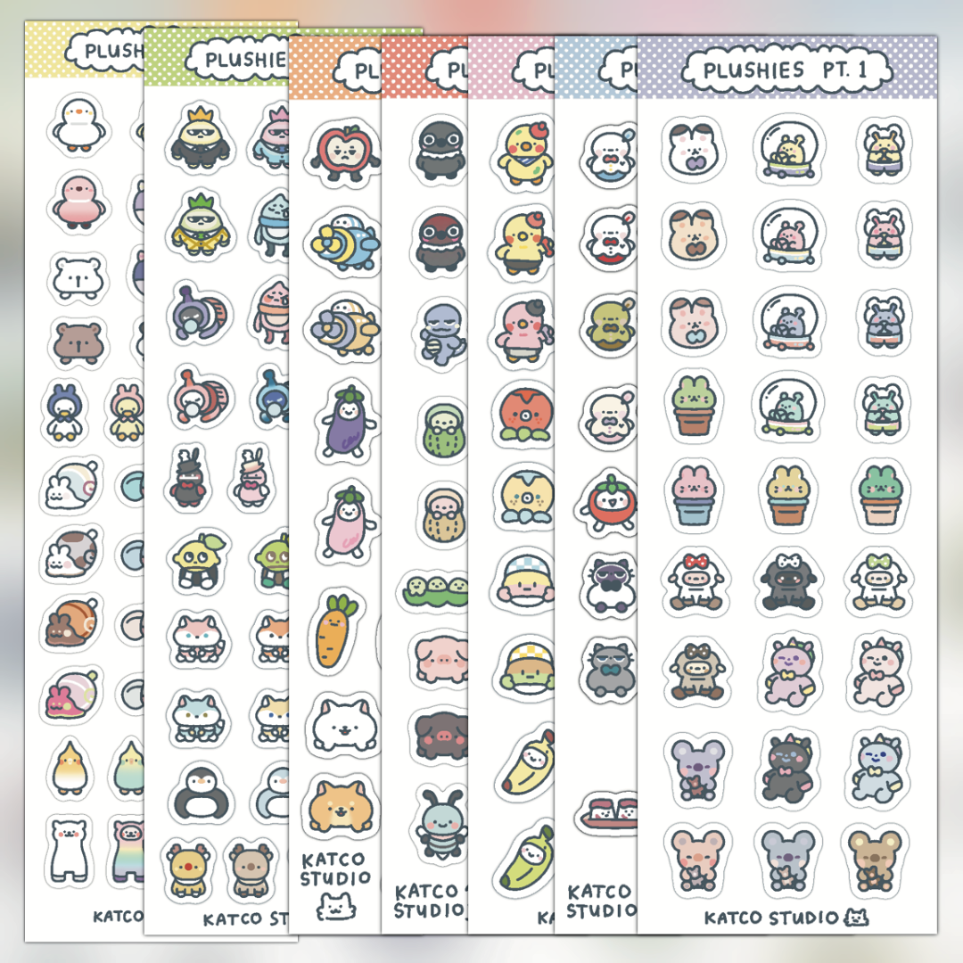 lads plushies deco sticker sheet