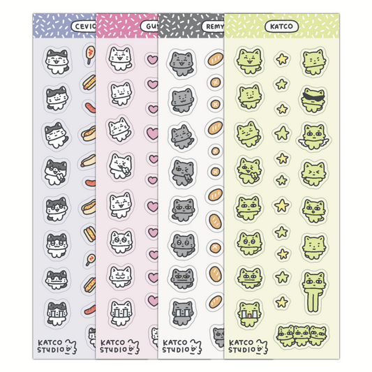 katco cats deco sticker sheet