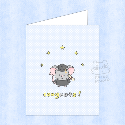 "CongRATs" Rat Graduation Card