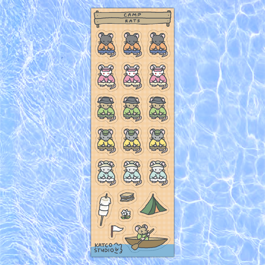 camp rats deco sticker sheet