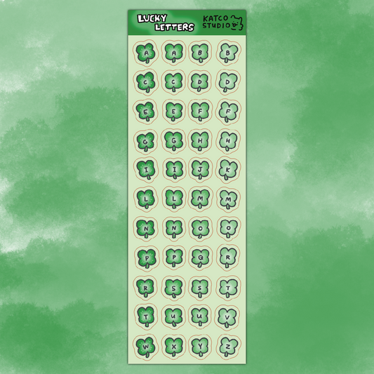 clover letters deco sticker sheet