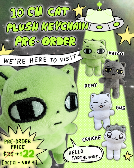 [PRE-ORDER] 10cm katco cats plush keychains