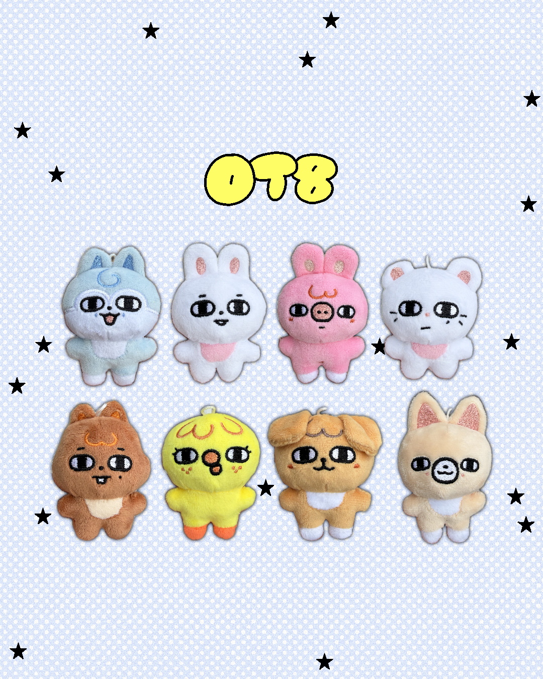 [PRE-ORDER] 8cm skzoo "katzoo" plush keychains