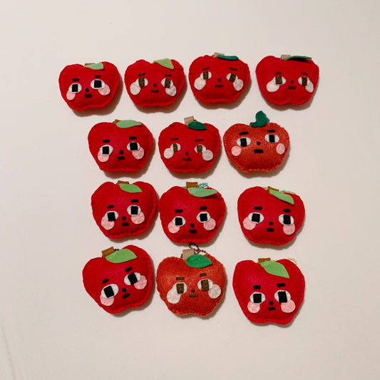 Apple - Judgemental Felt Keychains