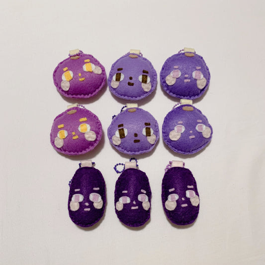 Grape - Judgemental Felt Keychains