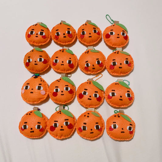 Orange - Judgemental Felt Keychains