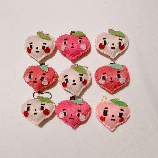 Peach - Judgemental Felt Keychains